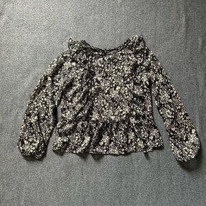 Floral Semisheer Kids Longsleeve
